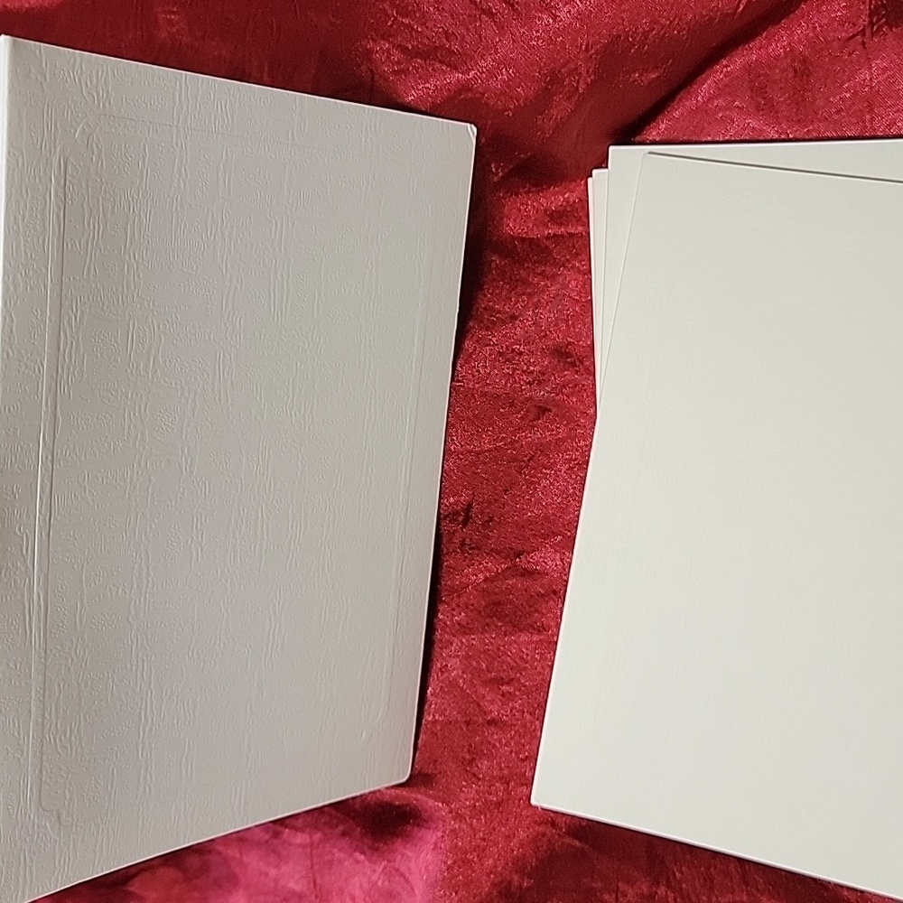 🍎 New 50 Embossed Textured Tent Escort / Folded Placecards Textured Thick Card